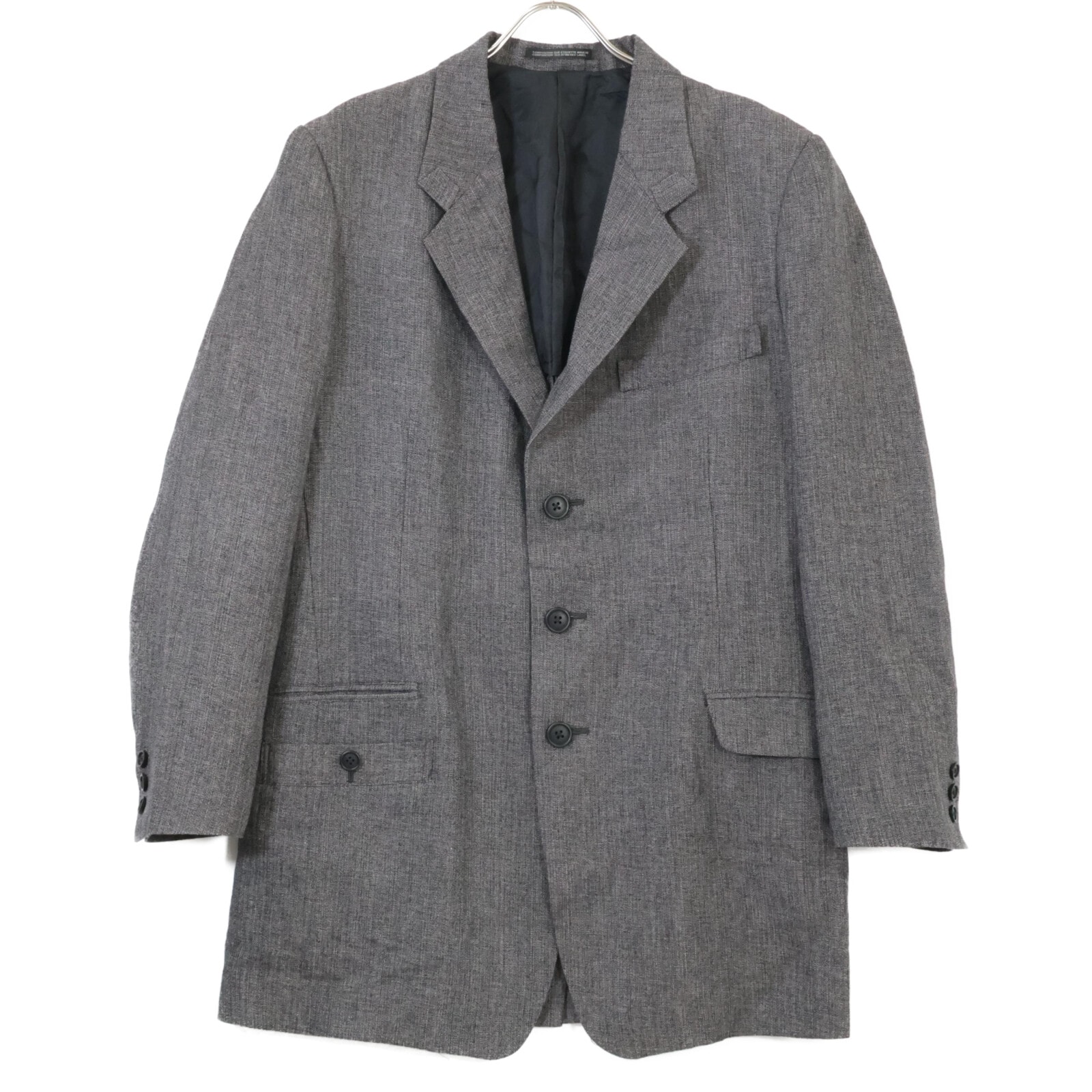 ワイズフォーメン 25SS MP-J03-552 グレー HEATHER KHADI JACKET WITH TURN BACK COLLAR グレー