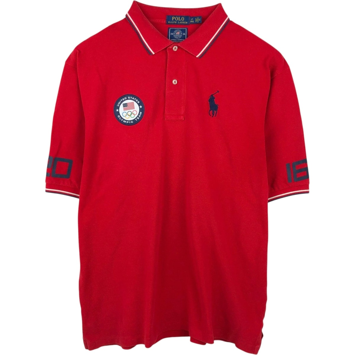 古着 ラルフローレン Ralph Lauren POLO RALPH LAUREN 星条旗柄 半袖 ポロシャツ メンズL相当/eaa654595