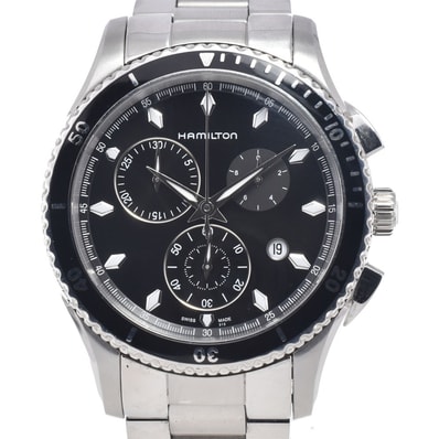 ハミルトン HAMILTON H375120 ジャズマスター シービューコレクション ブラック クォーツ メンズ 良品 腕時計 I#147967