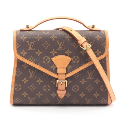 ルイ・ヴィトン LOUIS VUITTON ベルエア ハンドバッグ バッグ PVCコーティングキャンバス レザー モノグラム レディース ブラウン系 M51122 【中古】