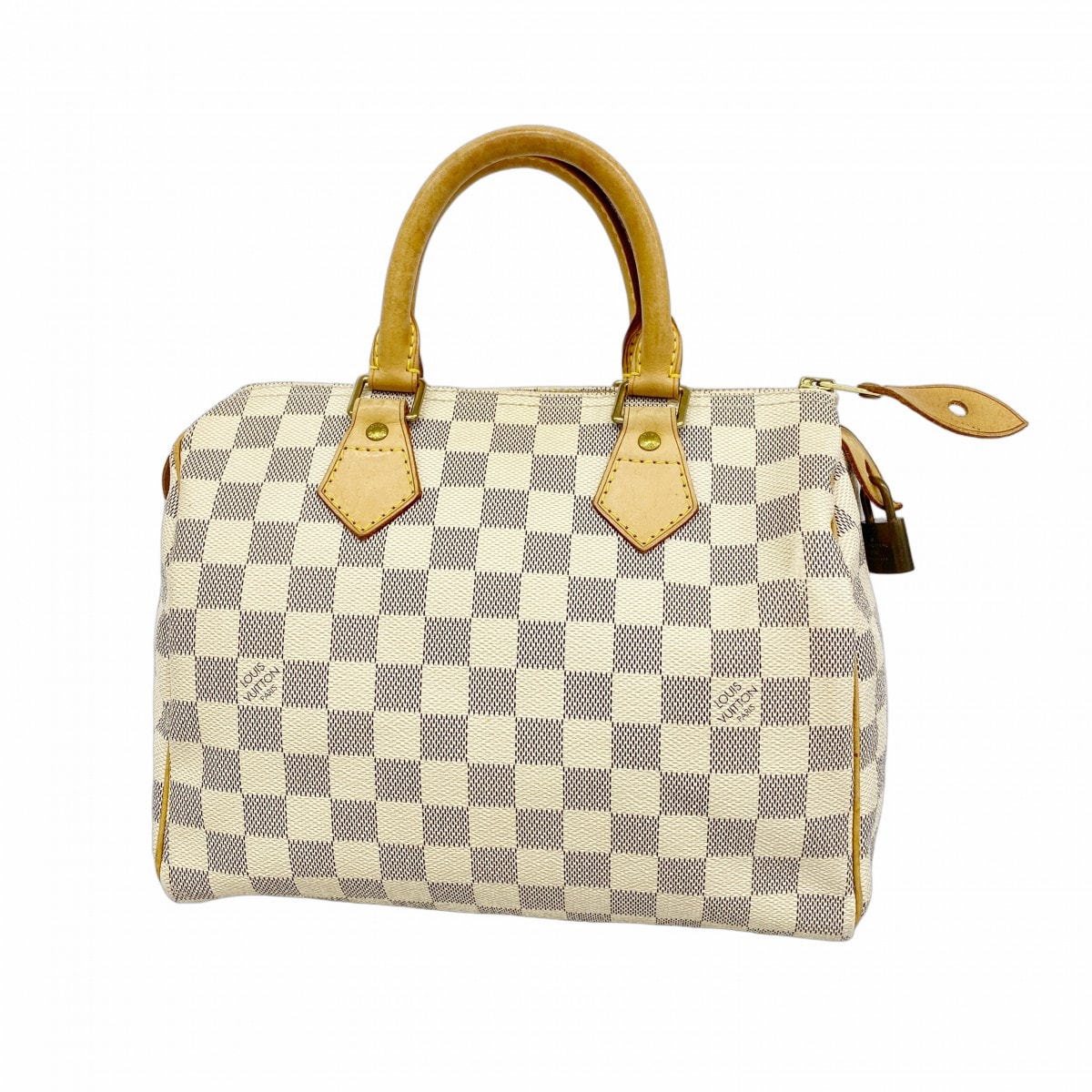 【6da0590】ルイヴィトン ハンドバッグ ダミエ・アズール スピーディ25 N51434 ホワイト【中古】レディース