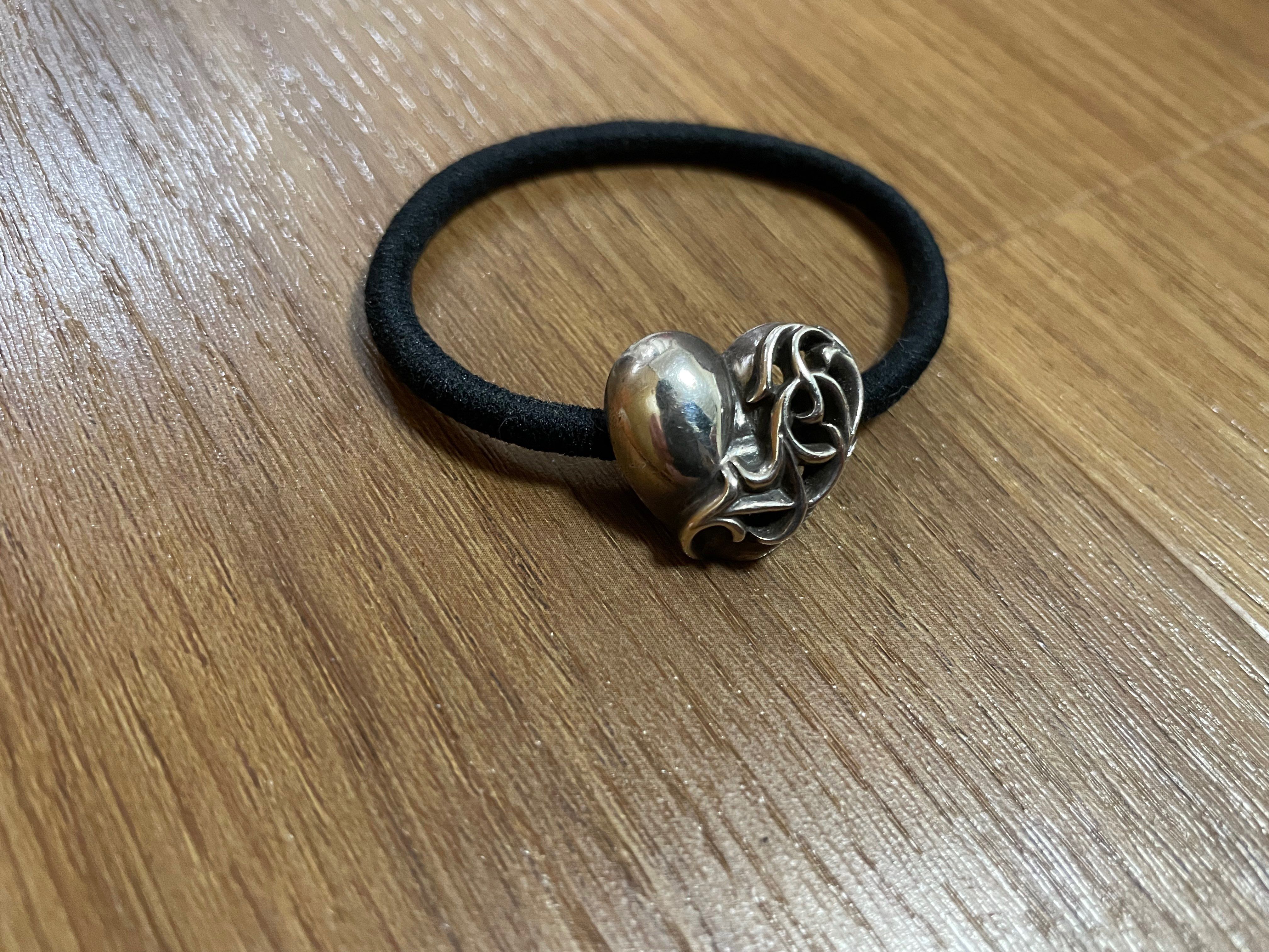 Chrome Hearts Hair Band # 2 Heart Bracelet "Black"