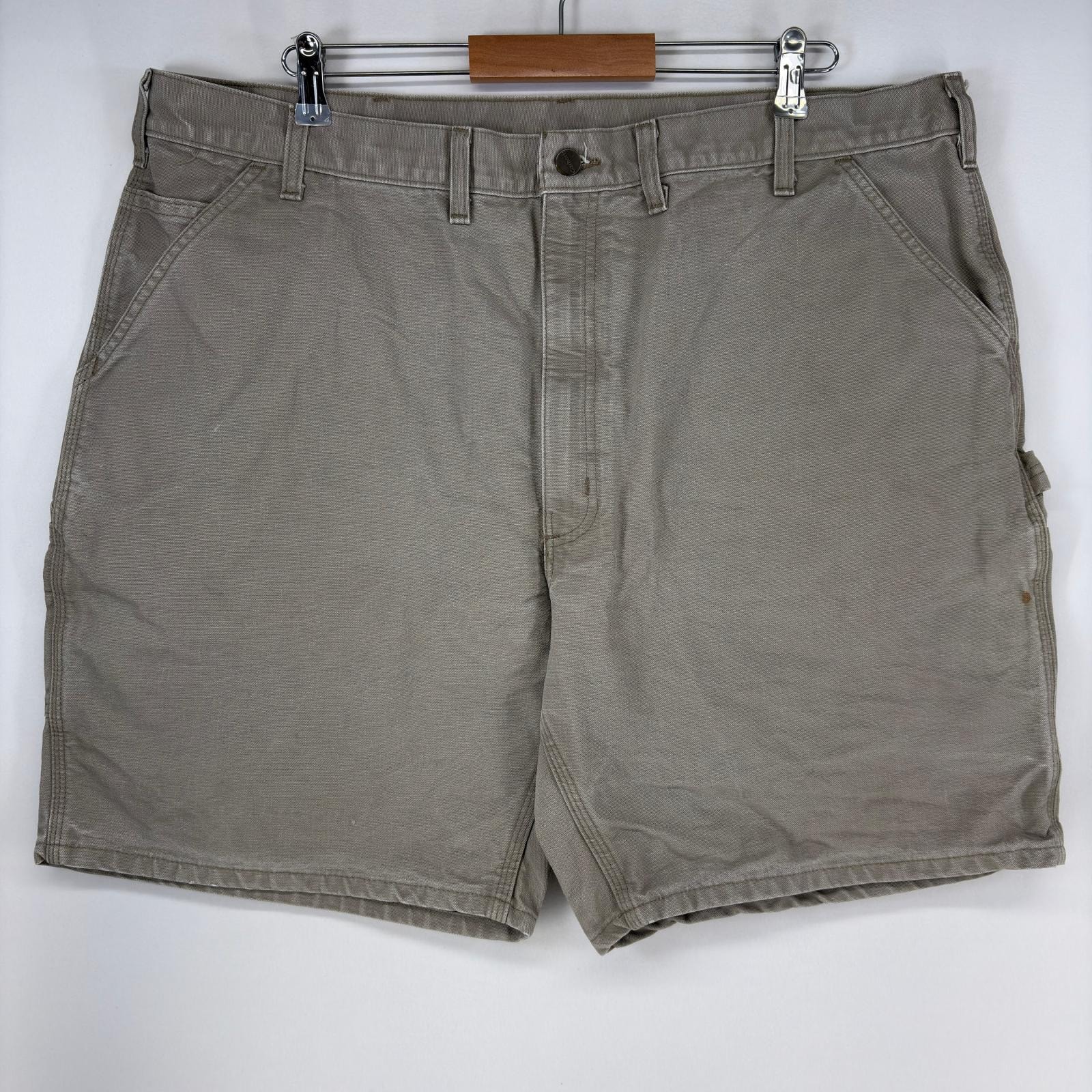 古着 カーハート Carhartt ダック ショートパンツ ペインター ワンポイント ハーフパンツ ワーク 大きいサイズ w44  グレー メンズ
