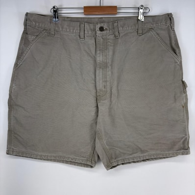古着 カーハート Carhartt ダック ショートパンツ ペインター ワンポイント ハーフパンツ ワーク 大きいサイズ w44 グレー メンズ