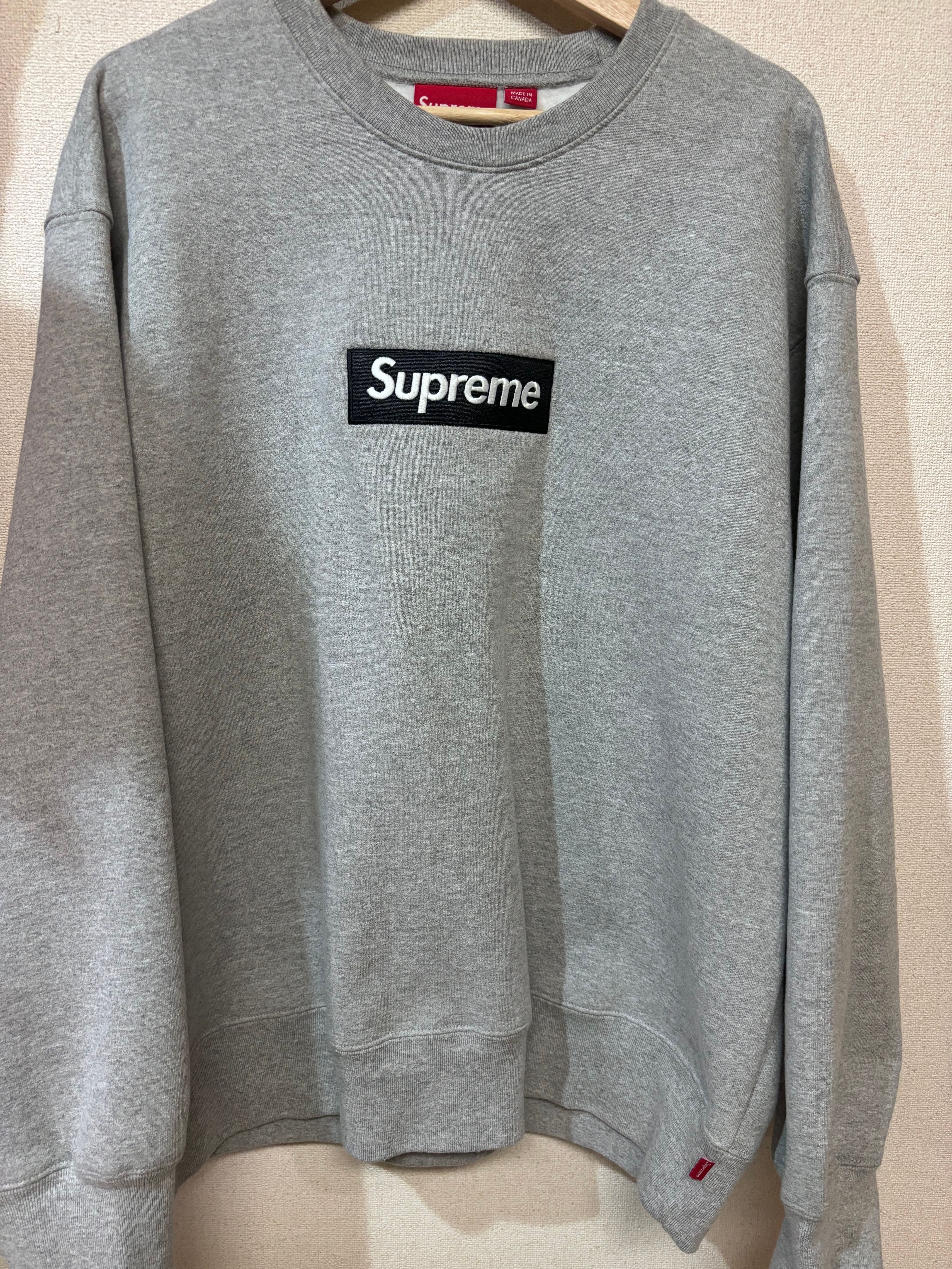 Supreme Box Logo Crewneck "Heather Grey" (22FW)