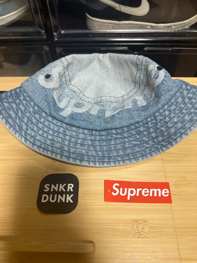 Supreme Fade Jacquard Denim Crusher "Blue"