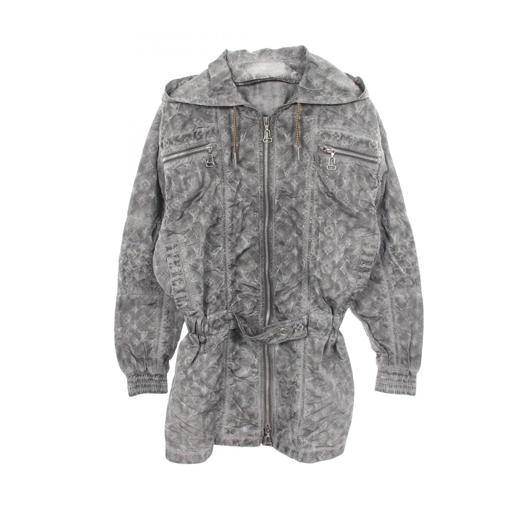 ルイ・ヴィトン LOUIS VUITTON モノグラム 衣料品 アウター シルク ポリエステル グレー レディース グレー系 RW212W PAY FLOW02 【中古】