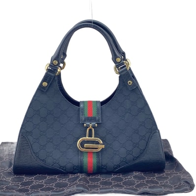 グッチ GUCCI GGキャンバス シェリーライン ハンドバッグ【中古】