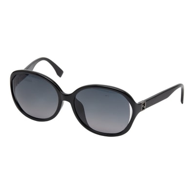 フェンディ FFロゴ サングラス ウェリントン グラデーションレンズ FF0032/F/S ブラック プラスチック レディース FENDI 【中古】