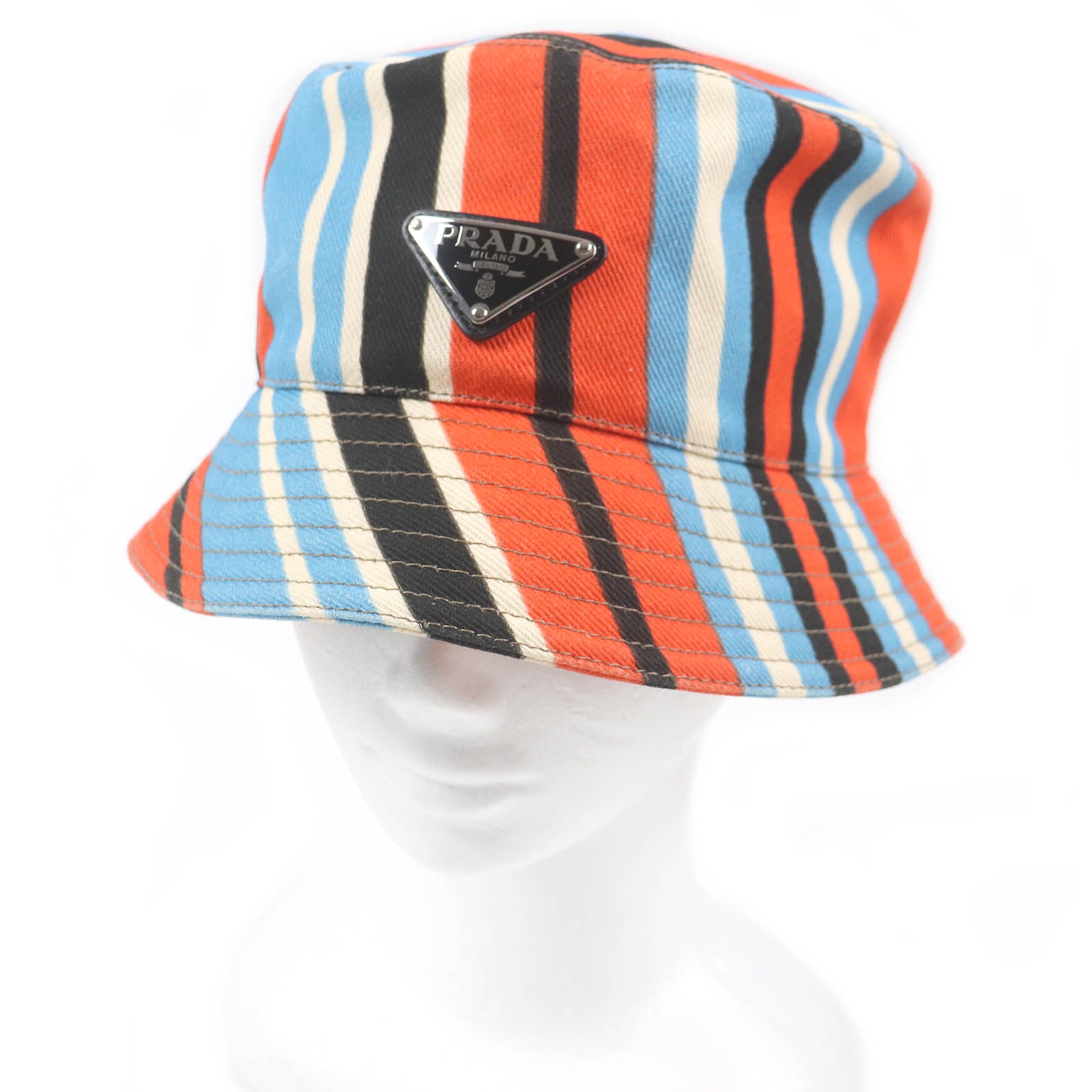 PRADA Print Drill Hat "Orange"