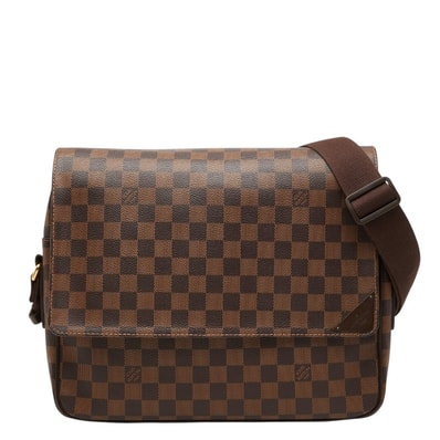 ルイ ヴィトン ダミエ シェルトンMM 斜め掛け ショルダーバッグ N41149 ブラウン PVC レザー レディース LOUIS VUITTON 【中古】