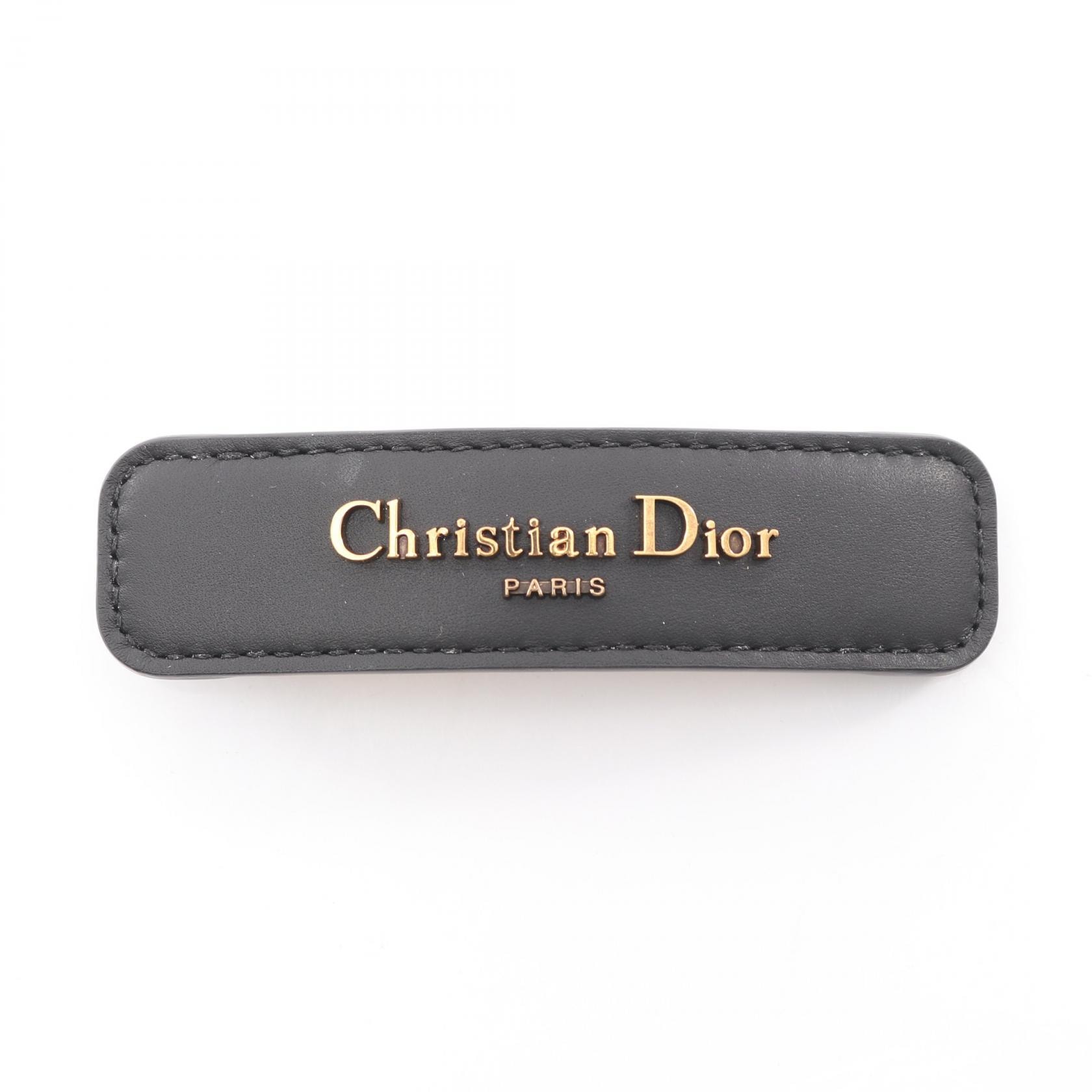 ディオール Dior バレッタ アクセサリー レザー レディース ブラック系 CPA00189ELEA900 【新品】