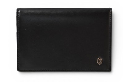 カルティエ カードケース/名刺入れ/パスケース Cartier パシャ パスケース カーフ レザー ブラック シルバー金具 L3000132【中古】