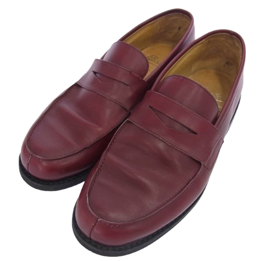 Paraboot パラブーツ ドレスシューズ 135114 ADONIS GALAXY FINE アドニス コインローファー レザー シューズ エンジ系 6【中古】