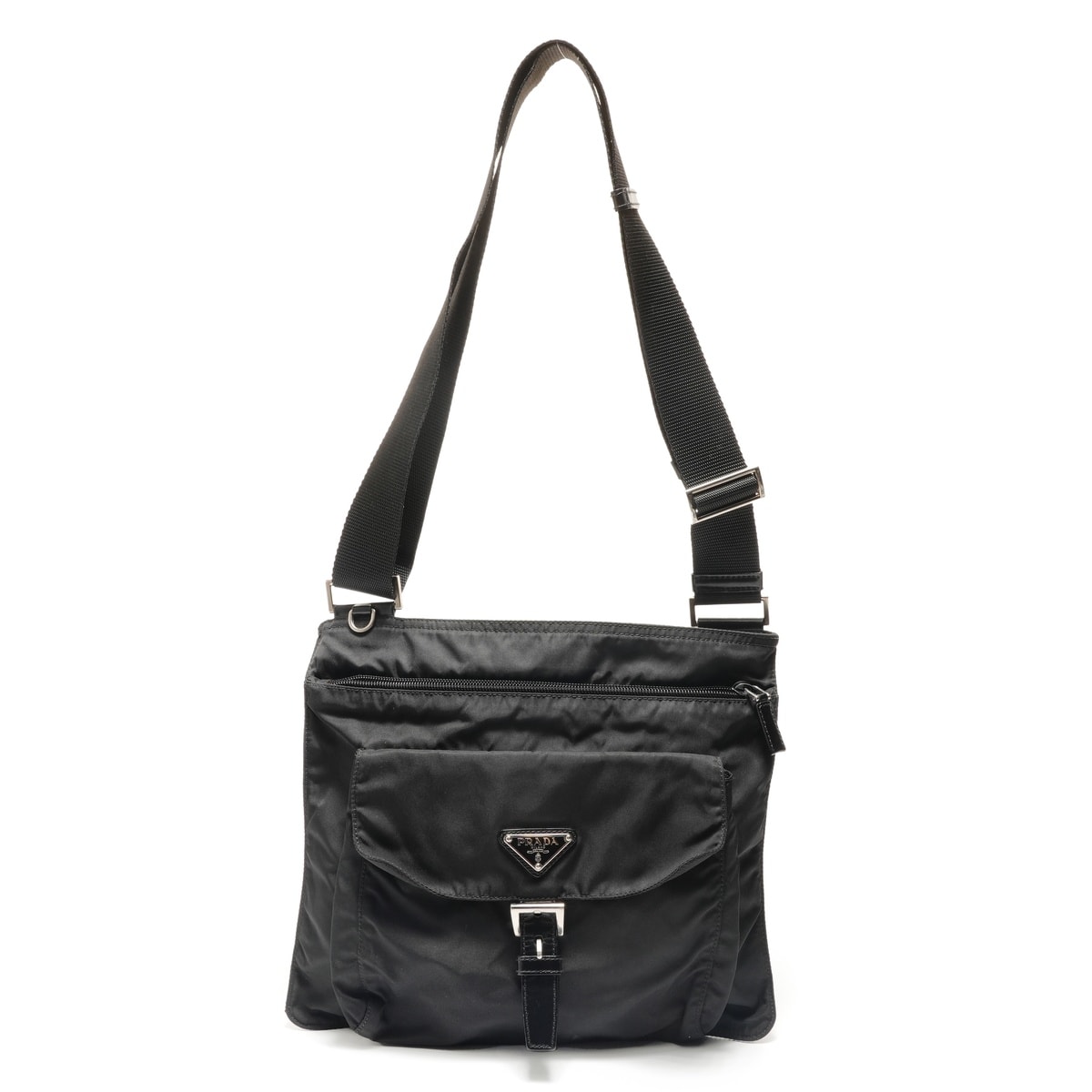 プラダ PRADA トライアングルロゴ ショルダーバッグ【中古】