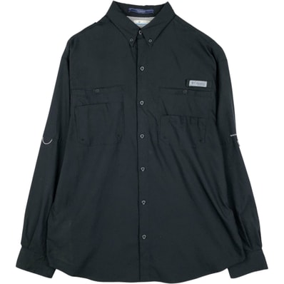 古着 コロンビア Columbia PFG OMNI-SHADE オムニシェイド リップストップ ボタンダウン 長袖 フィッシングシャツ メンズL相当/eaa647675