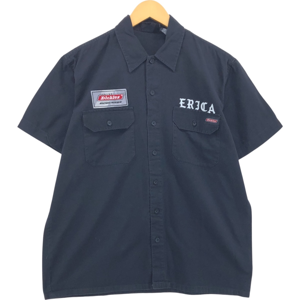 古着 ディッキーズ Dickies 半袖 ワークシャツ ボックスシャツ メンズM相当/eaa562741 【中古】 【250628】/eaa562741
