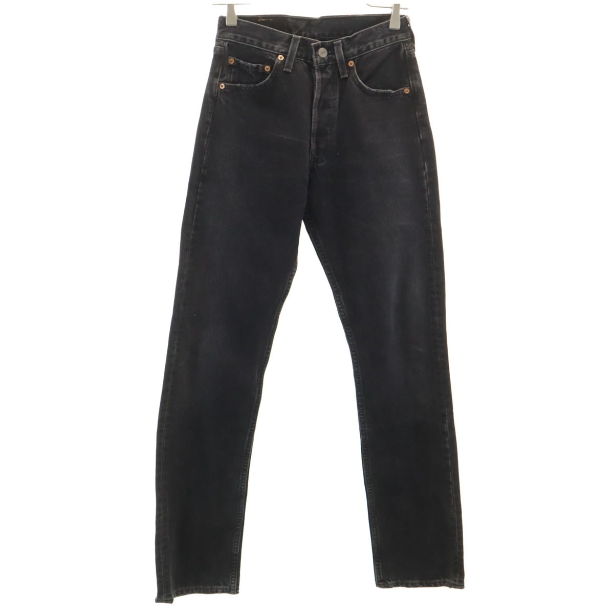Levi's リーバイス 90s 501 USA製 オールド 後染め ストレートデニムパンツ W27 ブラック ジーンズ