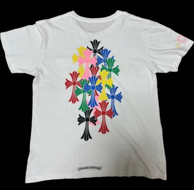 Chrome Hearts Multi Color Cemetery Cross T-Shirt "White"