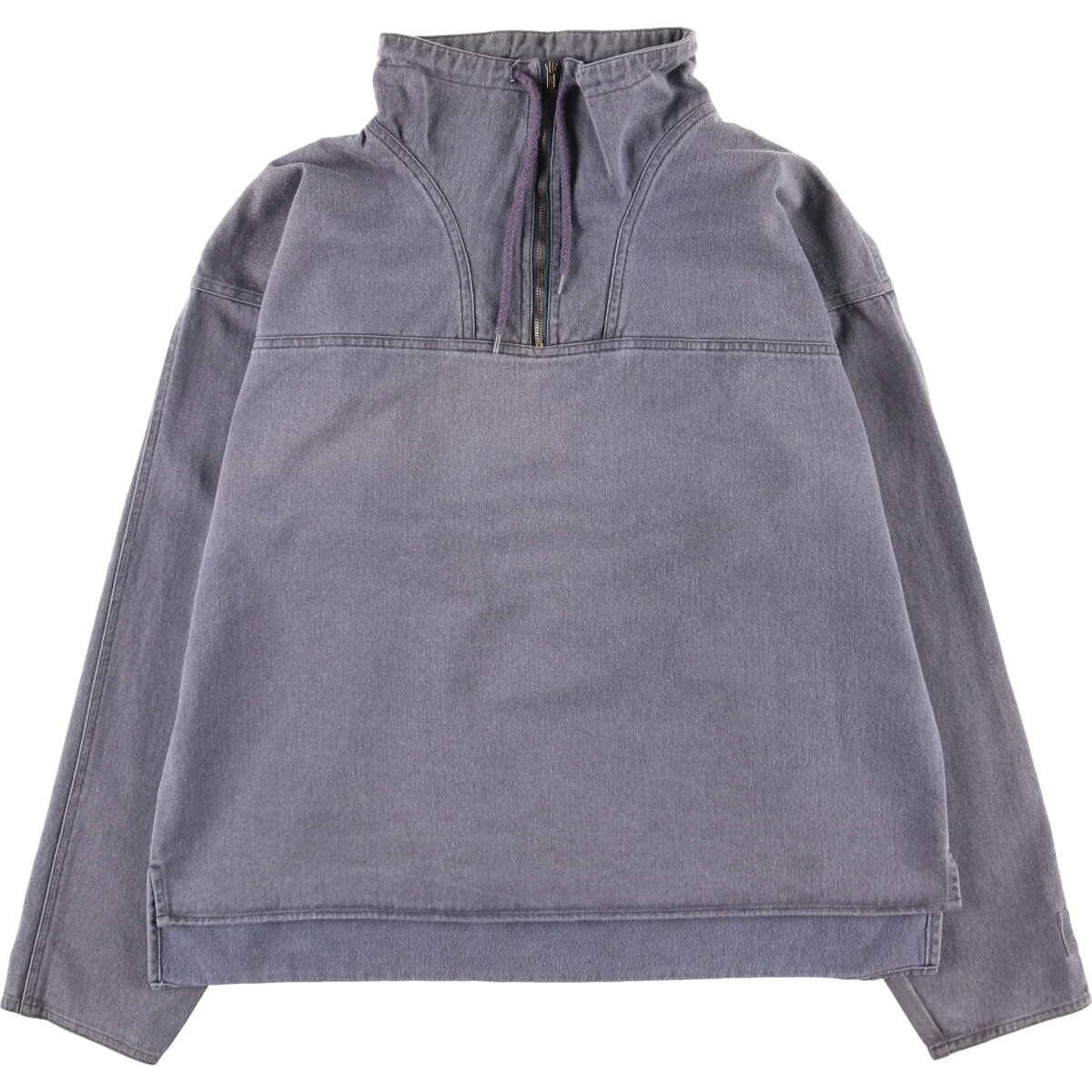 古着 80年代 アディダス adidas ハーフジップ コットンプルオーバー メンズM相当 ヴィンテージ/eaa544929