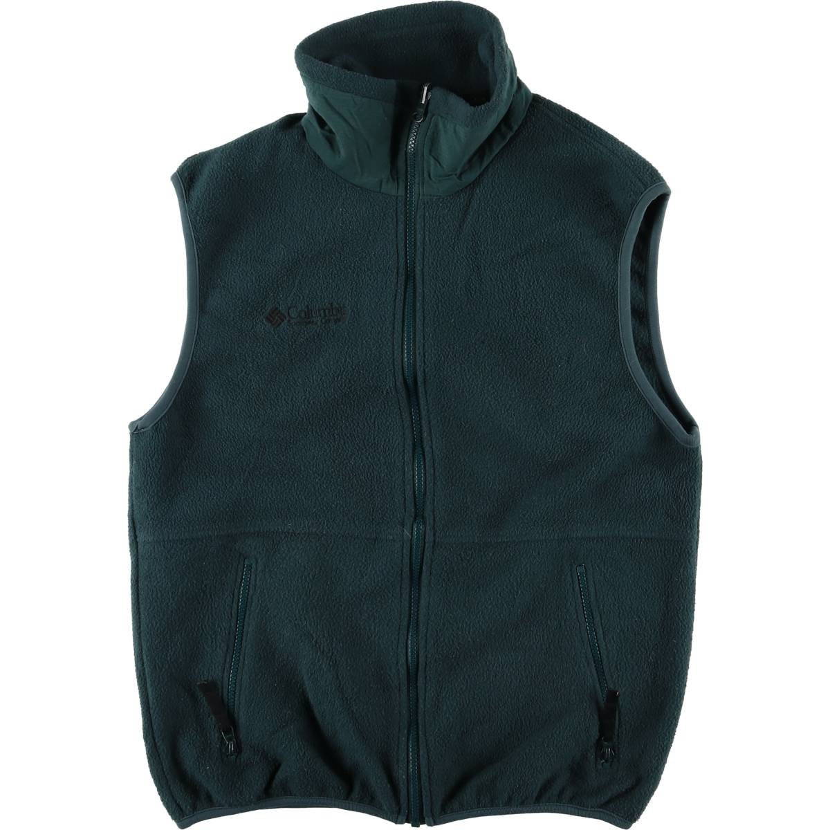 古着 90~00年代 コロンビア Columbia リップストップ フリースベスト USA製 メンズM相当 ヴィンテージ/eaa599171