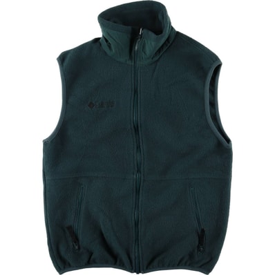 古着 90~00年代 コロンビア Columbia リップストップ フリースベスト USA製 メンズM相当 ヴィンテージ/eaa599171