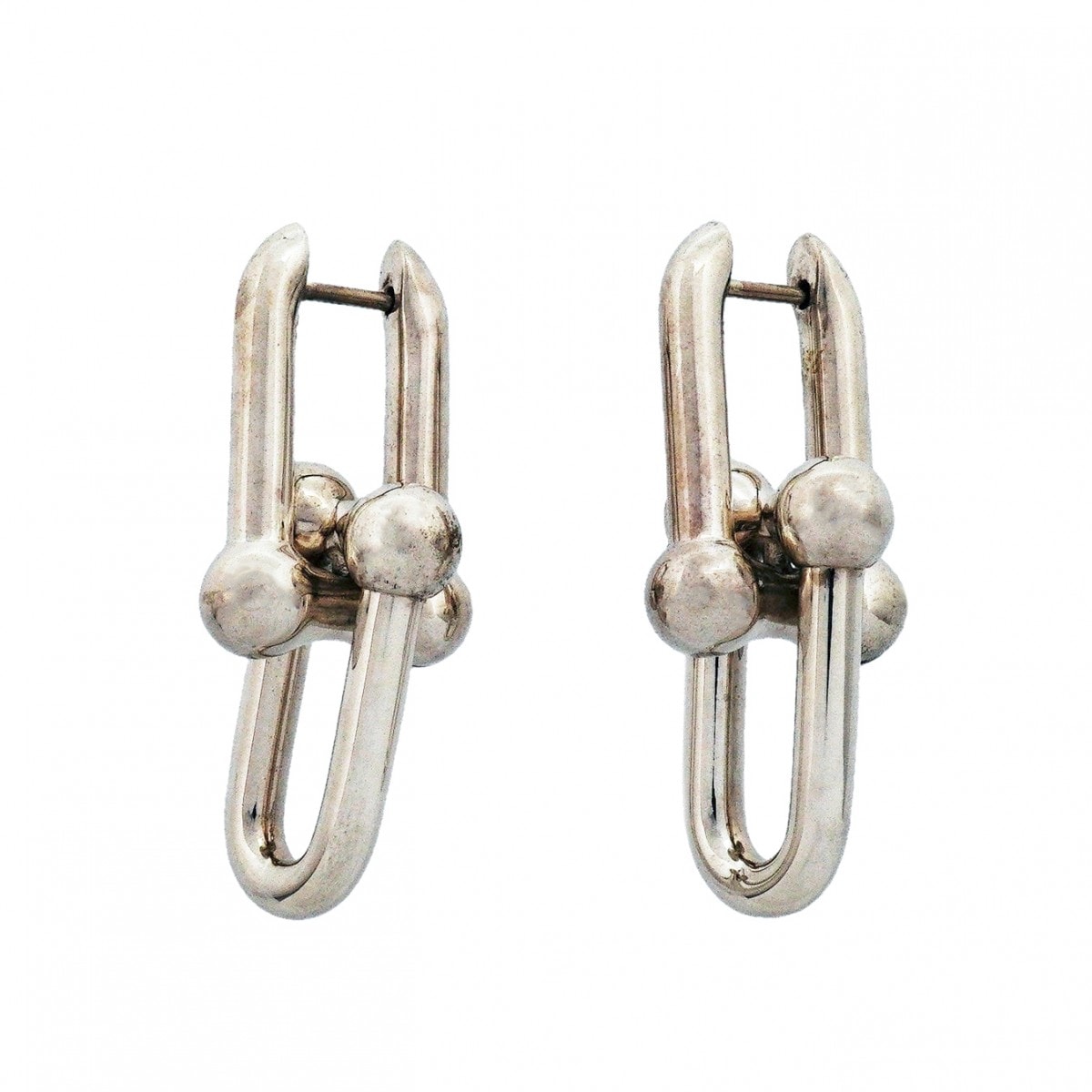 ★SALE【6jgb0108-k】ティファニー ピアス ハードウェア/ラージリンク シルバー925【中古】メンズ レディース ユニセックス
