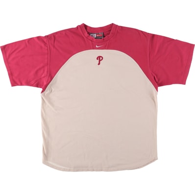 古着 ナイキ NIKE TEAM MLB PHILADELPHIA PHILLIES フィラデルフィアフィリーズ ツートン スポーツプリントTシャツ メンズL相当/eaa555887