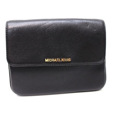 マイケルコース Michael Kors ショルダーバッグ ポシェット カバン メンズ レディース ショルダーバッグ レザー ブラック 未使用