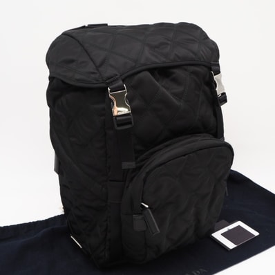 極美品 PRADA プラダ ナイロン バックパック NERO 2VZ135 リュック・デイパック ブラック ナイロン メンズ