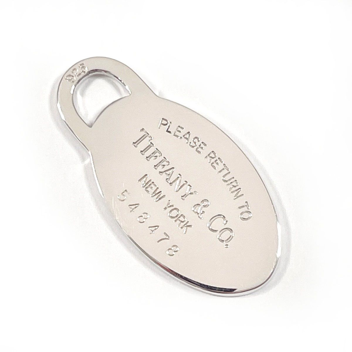 ティファニー ペンダントトップ リターントゥ オーバルタグ  シルバー