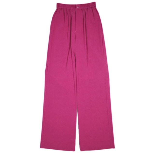 新品 HYKE ハイク 23SS 日本製 STRECH WIDE LEG PANTS ストレッチワイドレグパンツ 231 - 13190 1(S) PLUM イージー ボトムス g25053