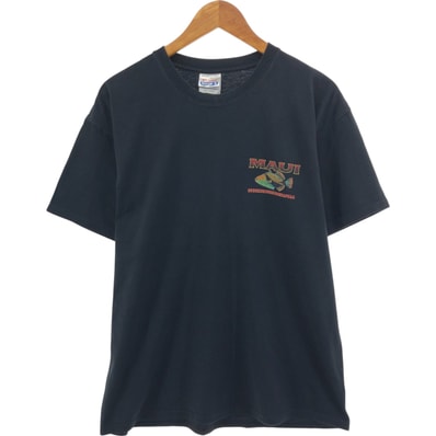 古着 00年代 ヘインズ Hanes COMFORT-T 魚柄 アニマルTシャツ メンズL相当/eaa529520