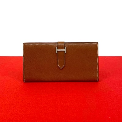 HERMES エルメス ベアン スフレ ヴォーエプソン 長財布 ブラウン
37841