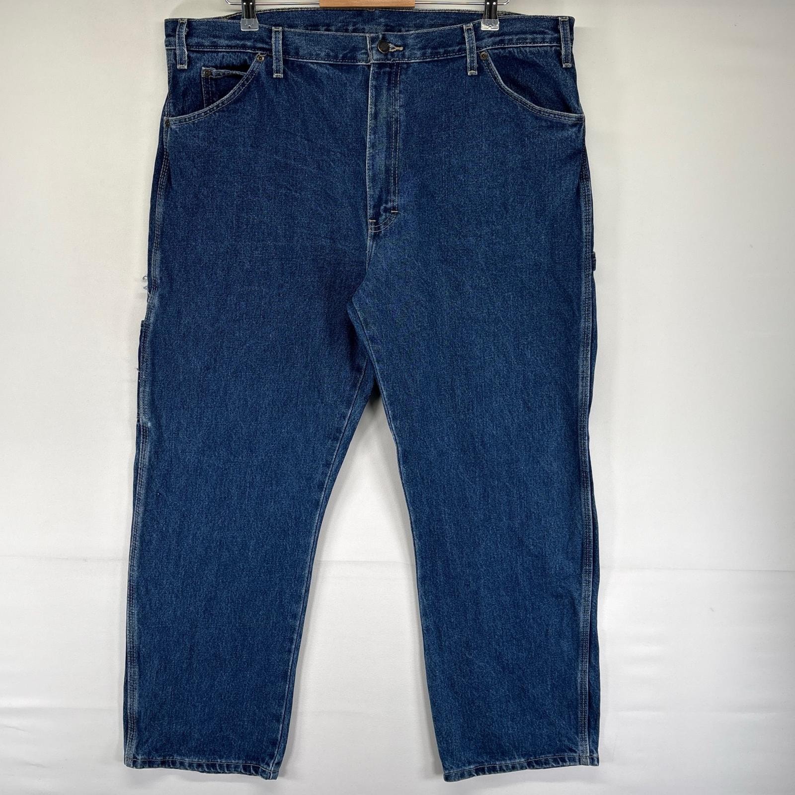 古着 ディッキーズ Dickies デニム パンツ ペインター ジッパーフライ 大きいサイズ ハンマーループ W40 L30  ブルー系 メンズ