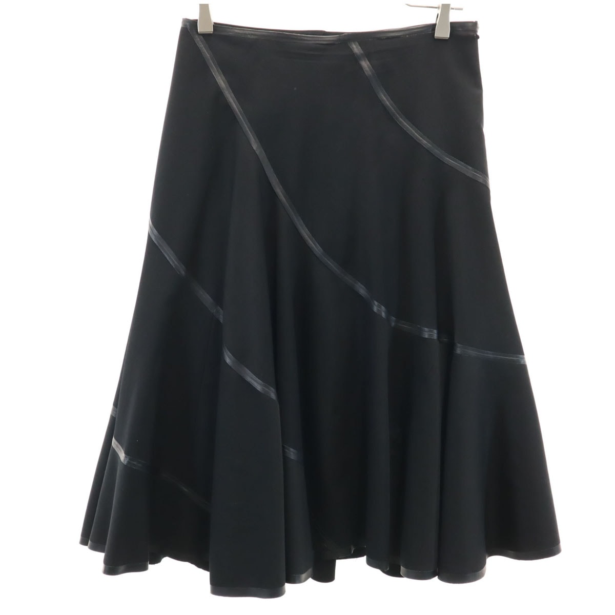 JUNYA WATANABE COMME des GARCONS ジュンヤワタナベ コムデギャルソン 2005年 日本製 ミモレ丈 フレアスカート M ブラック