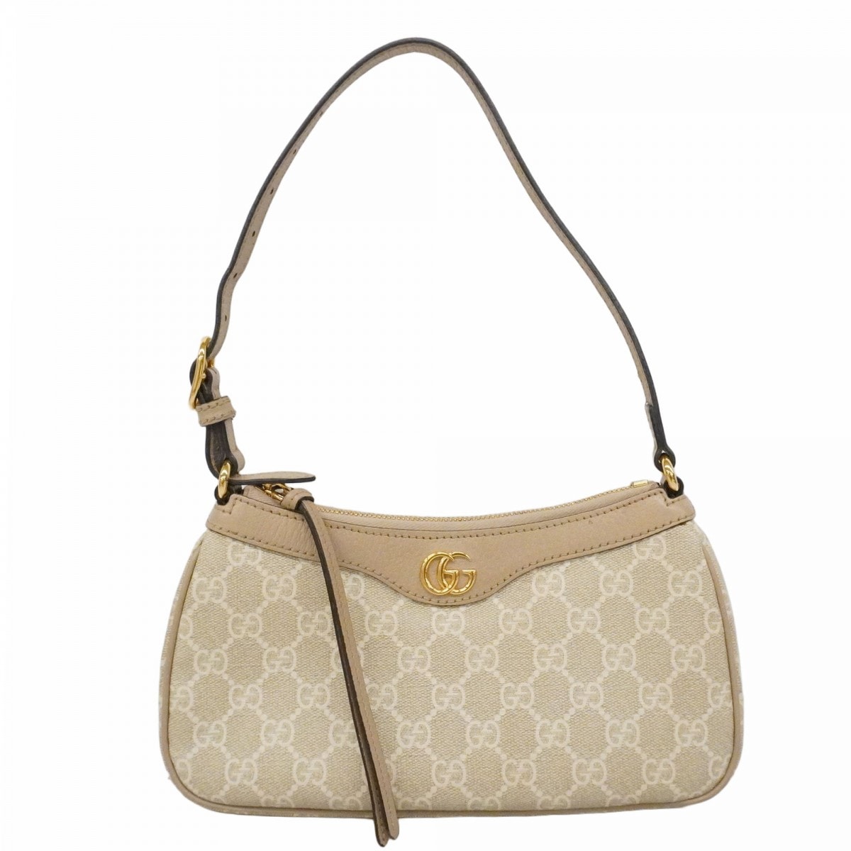 【6dc3451-k】グッチ ハンドバッグ GGマーモント/GGスプリーム 735145 PVC ベージュ ゴールド金具【中古】レディース