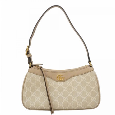 【6dc3451-k】グッチ ハンドバッグ GGマーモント/GGスプリーム 735145 PVC ベージュ ゴールド金具【中古】レディース