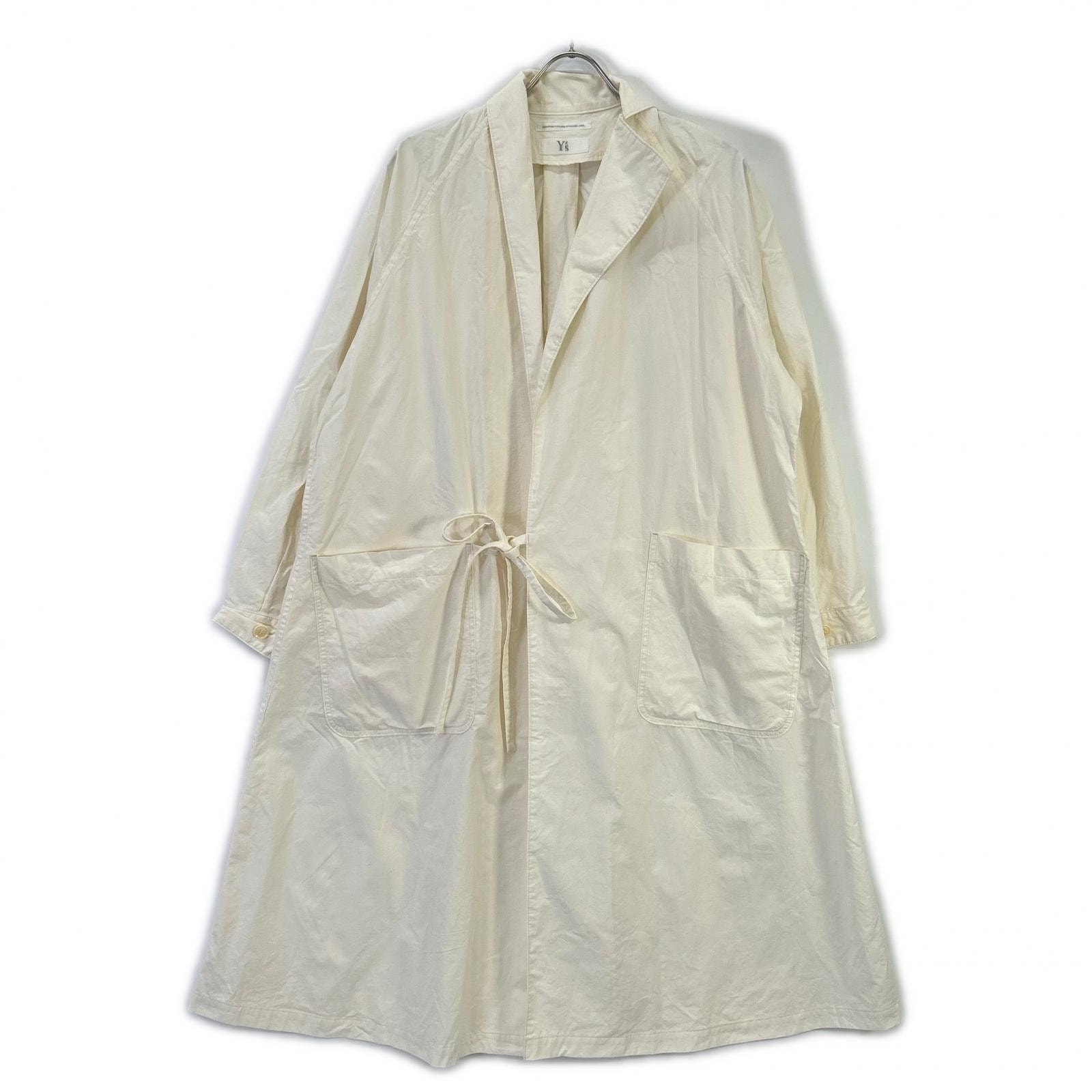 ワイズ 2019SS ホワイト コットン ロング シャツコート 1