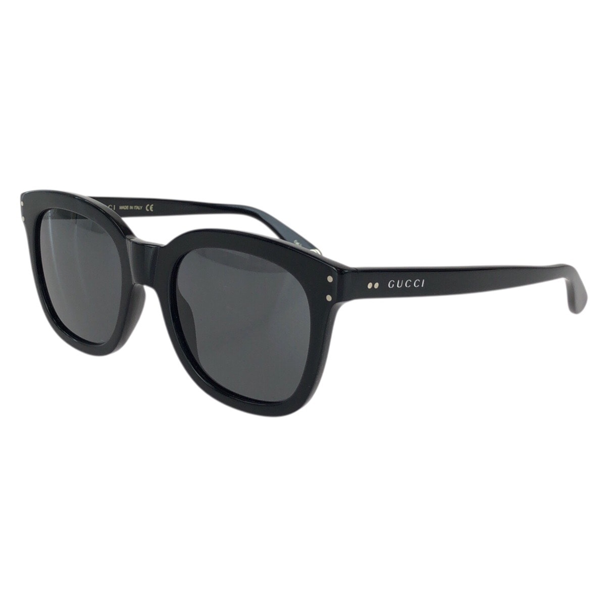 美品 GUCCI グッチ ロゴ ブラック 黒 シルバー金具 プラスチック サングラス 男女兼用 スクエア 602491 【中古】