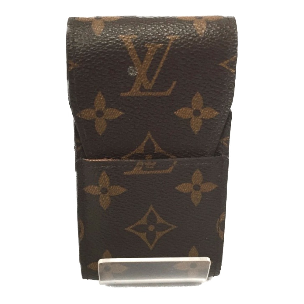 △△LOUIS VUITTON ルイヴィトン モノグラム シガレットケース イニシャル入 M63024 ブラウン