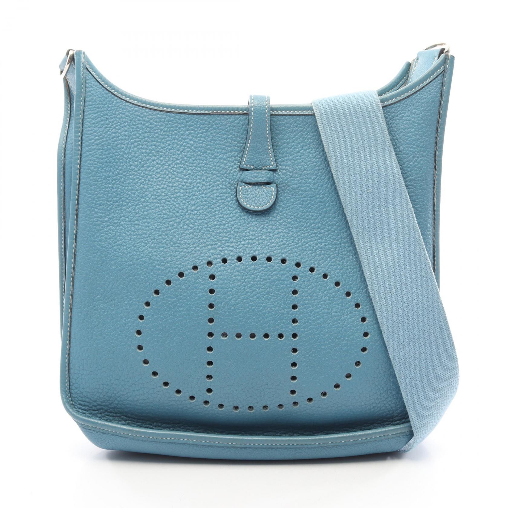 エルメス HERMES エヴリン 2 ドゥ PM ショルダーバッグ バッグ レザー トリヨンクレマンス トリヨンクレマンス ブルージーン □I刻印(2005年製造) レディース ブルー系 【中古】