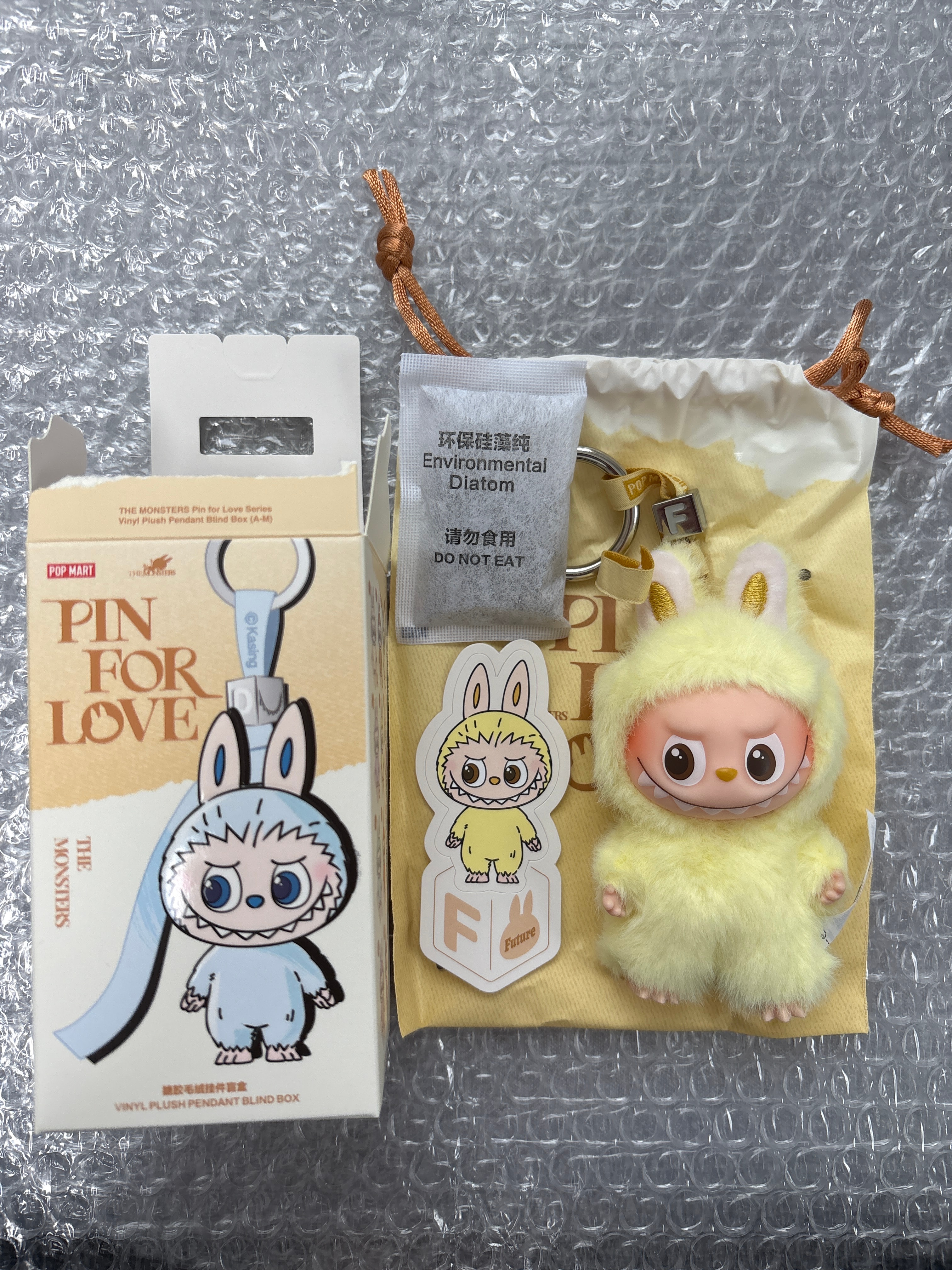 POP MART THE MONSTERS (LABUBU) Pin for Love Series-Vinyl Plush Pendant (A-M) F