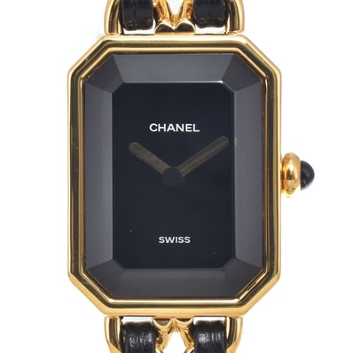 シャネル CHANEL H0001 プルミエールS ブラック クォーツ レディース 美品 腕時計 I#147875