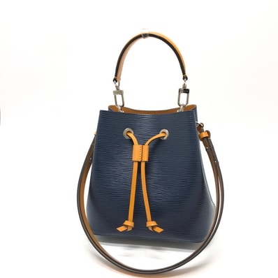 ルイヴィトン LOUIS VUITTON ネオノエ 2WAYバッグ M53610 エピ バイカラーバッグ 肩掛け ハンドバッグ ショルダーバッグ エピレザー アンディゴ/サフラン ネイビー 新品同様