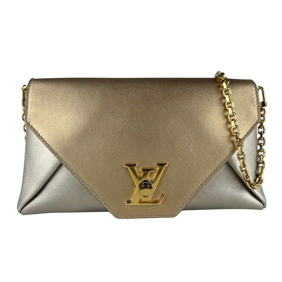 ルイ ヴィトン LOUIS VUITTON ショルダーバッグ ラブノート レザー/メタル メタリックゴールド レディース【中古】 z10686