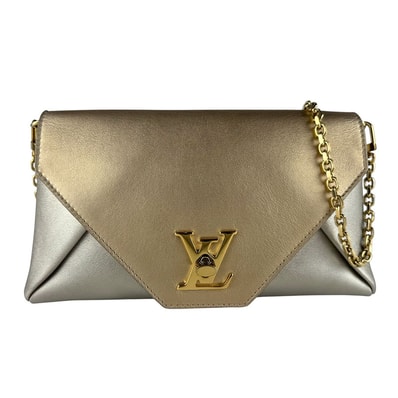 ルイ ヴィトン LOUIS VUITTON ショルダーバッグ ラブノート レザー/メタル メタリックゴールド レディース【中古】 z10686