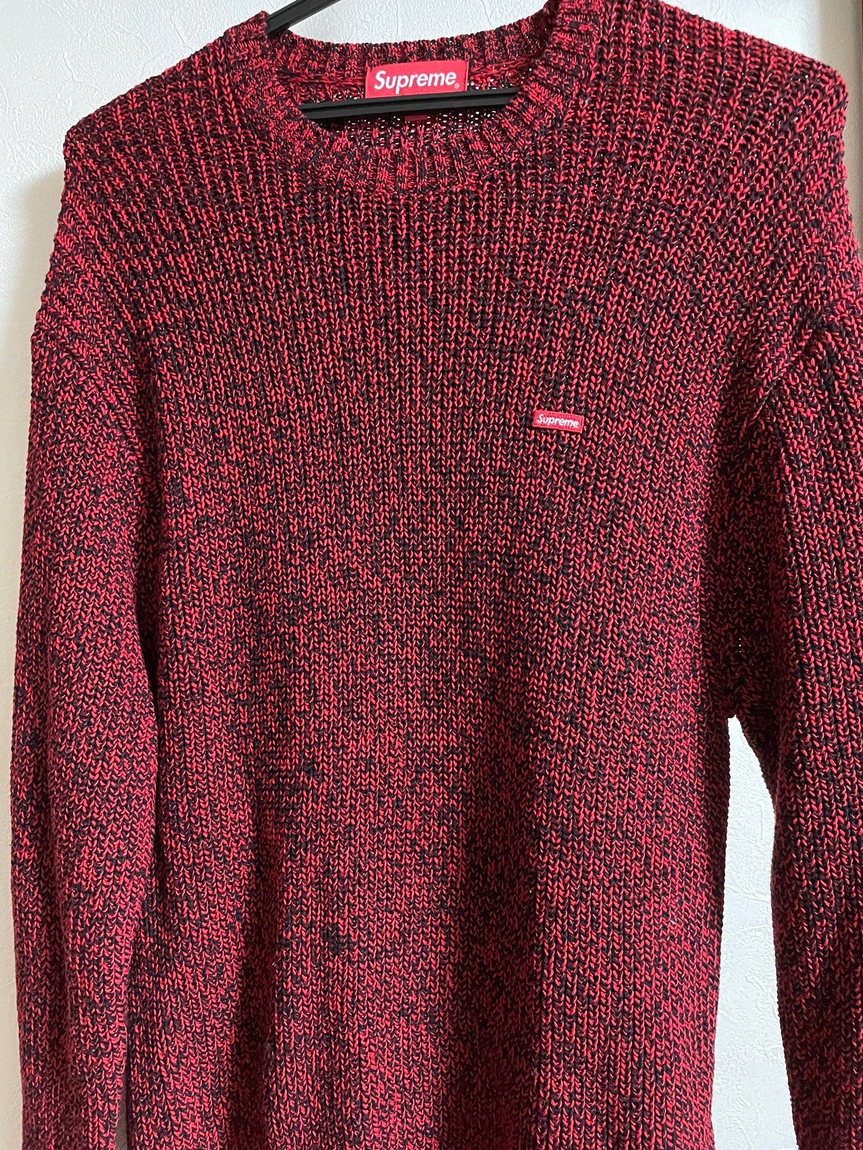 Supreme Melange Rib Knit Sweater "Red"