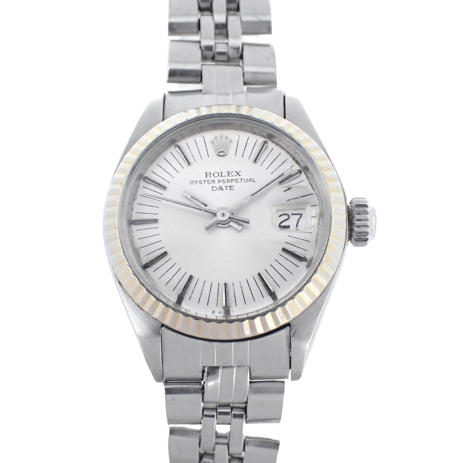 ROLEX ロレックス オイスターパーペチュアル デイト ロングメモリ 6917/4 SS/WG 1971年 ヴィンテージ レディース 腕時計