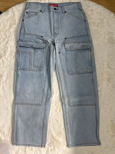 Supreme Double Knee Denim Utility Pant "Washed Blue"